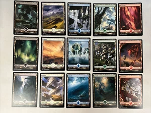 Zendikar Rising Full Art Land Set (1 each of 15) MTG Magic ZNR - Picture 1 of 5