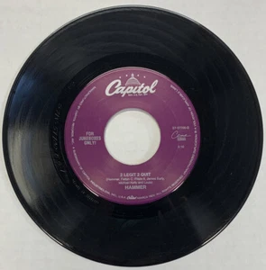 45 rpm Vintage 7” Vinyl Single Hit Record M.C. Hammer - 2 Legit 2 Quit - Picture 1 of 1