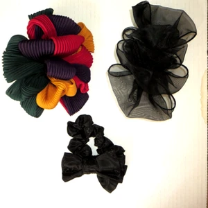 ACCESSORI CAPELLI VINTAGE anni 80 grandi fiocchi barrette tessuto cravatta elastica per capelli (#1) - Foto 1 di 13
