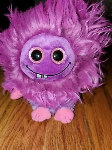 CUTE Ty Beanie Baby 6" FRIZZYS - LOLA Plush Fuzzy Hairy Purple LOVE MONSTER NWT - Picture 1 of 3