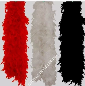 3X Feathers Boa 150cm 3 Assorted Colors Burlesque Showgirl Hen Night Fancy Dress - Picture 1 of 4