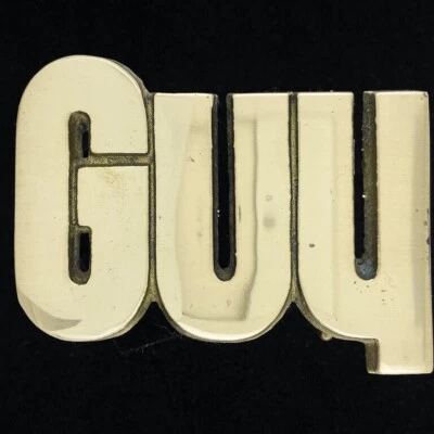 Guy Dude Man Name Funny Hippie Cowboy Western Brass 70s NOS Vintage Belt Buckle - Image 1 of 3