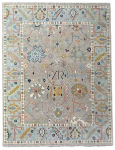 Alfombra turca Oushak color mudo en 8x10 9x12 10x14 alfombra moderna Oushak para el hogar. - Imagen 1 de 11