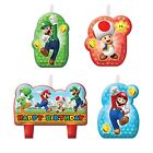 4 SUPER MARIO CANDLES - BIRTHDAY PARTY CAKE DECORATION kids any age 5 6 7 8 9 10