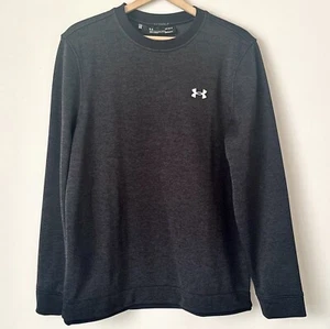 Under Armour Dark Gray Men's L Loose Fleece Lined Pull Over Sweatshirt Sweater - Picture 1 of 7