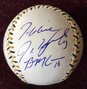 2006 ALLSTAR GAME SIGNIERT BASEBALL IVAN RODRIGUEZ TOM GLAVINE BRIAN McCANN KAZMIR - Bild 1 von 6