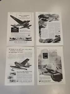 Lotto (4) EDO Float Gear seconda guerra mondiale Flying Popular Aviation Magazine stampa pubblicità - Foto 1 di 5