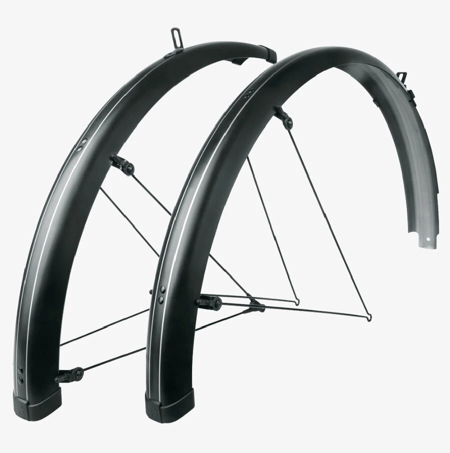 SKS Bluemels Stripes Bike Mudguard Set - 28" / 700c - 65mm Black - Image 1 of 1