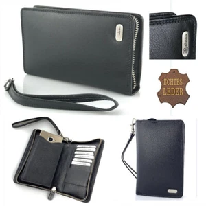 Nappa Geldbörse Echt Leder Handybörse Karten Portemonnaie Handy Tasche Clutch - Bild 1 von 10