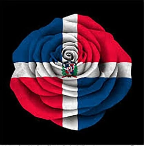 DOMINICAN REPUBLIC-FLAG CAR STICKER DECAL=BANDERA DOMINICANA- ROSA DOMINICANA - Bild 1 von 1