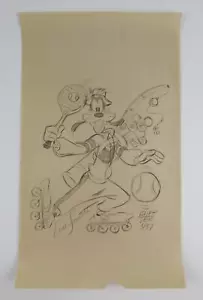 Len Smith Signed 1997 Goofy 10 1/2x18 Original Concept Pencil Drawing Artist - Picture 1 of 2
