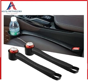 2 Prices Car Seat Gap Filler Pad PU Leather Console Side Pocket Organizer & one - Picture 1 of 5