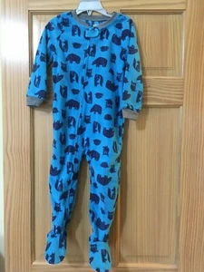 New Carter's Woodland Animal Fleece Pajama PJs Footie 1 Pc Sleeper Toddler Boy - Picture 1 of 1