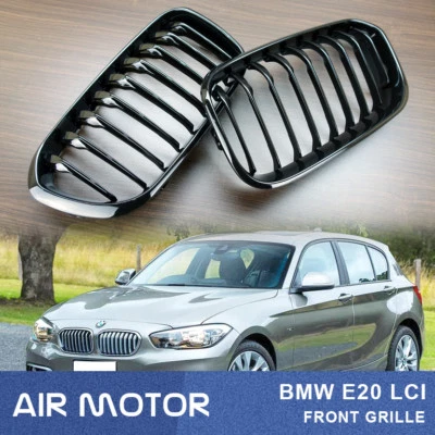 Shiny Black 118i M135i 2015up Fits BMW F20 F21 LCI 3D 5D Front Grille 1-Series - Изображение 1 из 4