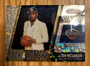 2019-20 Prizm Zion Williamson Luck Of The Lottery Fast Break - Rookie Pelicans