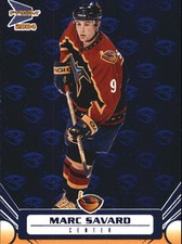 2003-04 (THRASHERS) Pacific Prism Blue #7 Marc Savard/325