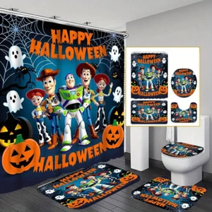 Happy Halloween Toy Story Shower Curtain or Bathroom Sets. - Picture 1 of 4