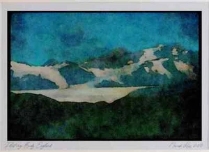 Mountains 114056 Glacier Country Ltd Ed A3 Watercolour Print - Bild 1 von 1