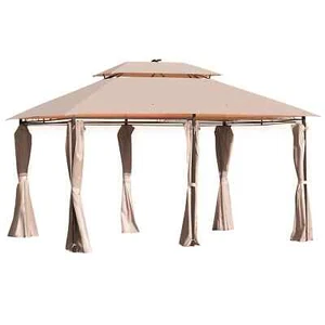4 x 3 (m) Carpa Gazebo Exterior Toldo Fiesta Jardín Pabellón Patio Refugio - Imagen 1 de 11