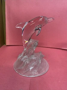 Vintage Cristal D'Arques Dolphin Genuine Lead Crystal Figurine Clear  France - Picture 1 of 9