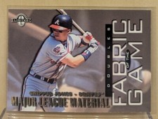 1997 Donruss Limited FABRIC OF THE GAME #6 Chipper Jones HOF RARE LEATHER /1000