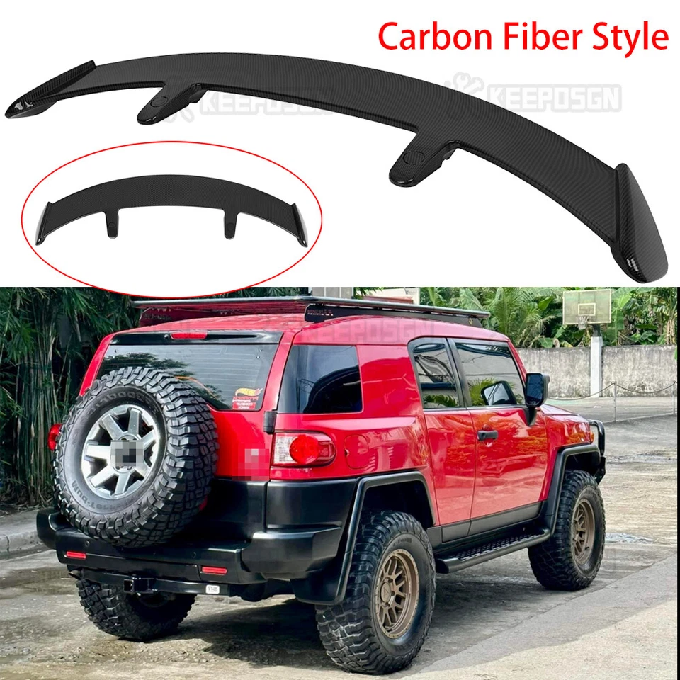 Alerón de techo trasero estilo fibra de carbono 52" labio de ala para Toyota FJ Cruiser Foto 1 de 4