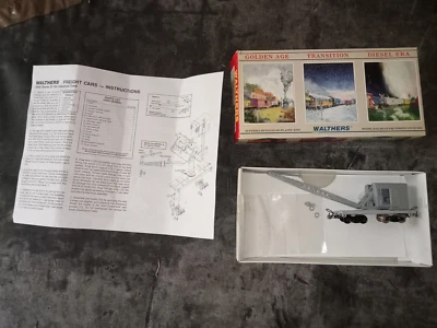 Train wagon grue 25 ton industrial crane WALTHERS 932-5500 Ho - Kit MONTÉ - Photo 1/4