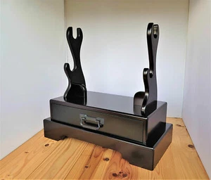 Japanisches Holzregal schwarz lackiert KATANA KAKE AIDU 会津 aus Japan NEU - Bild 1 von 4