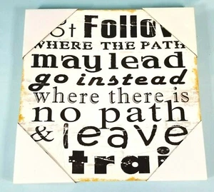 Antiqued Wall Hanging Featuring Wonderful WISE Advice - Picture 1 of 5