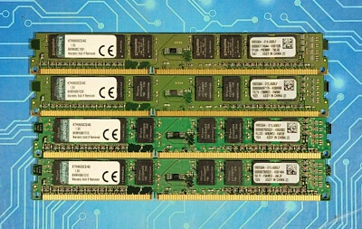 16GB (4x4GB) PC3-12800U DDR3-1600MHz 1Rx8 Non-ECC Kingston KTH9600CS/4G - Image 1 of 2