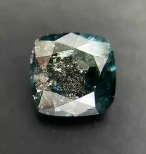 1.45 Ct Blue Salt And Pepper Diamond Lab Grown Diamond Cushion Cut Lab Diamond - Picture 1 of 12