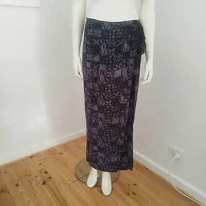 Vintage 90's Sportscraft Silk Wrap Around Skirt Size 12 Made On Australia - Picture 1 of 6