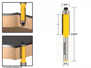 1"" Höhe x 3/8"" Durchmesser Unterputz Fräser Bit - 1/4"" Schaft - Yonico 14145q - Bild 1 von 1