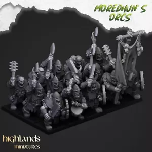 Orks mit Handwaffen x 20 inkl. Kommando Highlands Miniaturen WFB Die Alte Welt, AOS - Bild 1 von 12