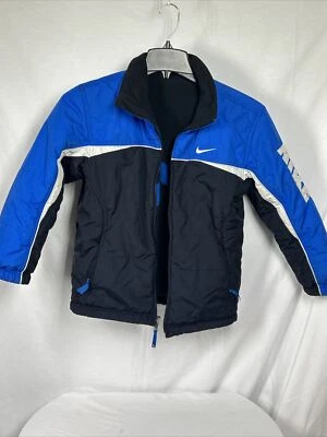 Abrigo Nike Niño Mediano 10-12 Reversible Azul Y Negro  Foto 1 de 4