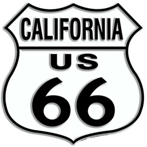 US ROUTE 66 CALIFORNIA 12 X 12" ESCUDO METAL ESTAÑO RELIEVE HISTÓRICO SEÑAL DE CARRETERA  - Imagen 1 de 3