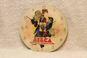 FRENCH SISCA LIQUOR CLOCK~ by HENRY LE MONNIER ~ RETRO ADVERTISEMENT - Picture 1 of 3