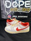 Nike Dunk Suede Low Top Mens Casual Shoes Gray White Red FJ5429-133 Size 8