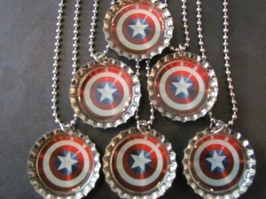 Captain America / necklaces / Superhero / Birthday / Favors / Party Supplies - Picture 1 of 1