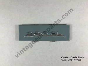 Center Dash Radio Delete Plate Original Mercedes W113 280SL - Foto 1 di 2