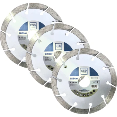 3x Diamanttrennscheibe 125 mm Beton Diamantscheibe Trennscheibe 10mm Segmenthöhe - Bild 1 von 4