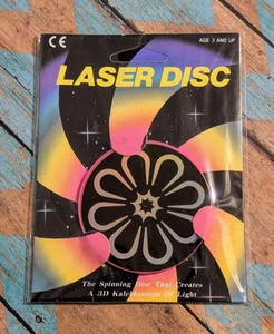 Vintage LASER DISC 3D Prismatic Spinning Disc Kaleidoscope Toy - Rare NOS NIP - Picture 1 of 8
