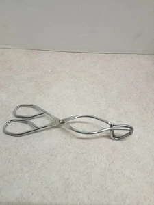 Vintage EKCO 8" Kitchen Tongs Grippers Scissor Type angled USA - Picture 1 of 6