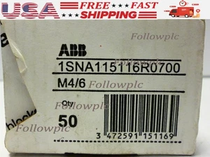 NEW Box of 50 ABB 1SNA115116R0700 Terminal Blocks - Picture 1 of 5