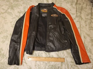 Nueva chaqueta de cuero Harley Davidson negra "An American Legend" para mujer mediana - Imagen 1 de 5