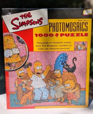 Rare Simpson Puzzle Lot! Michelangelo,Photo Mosaic And Citizens Of Springfield - Image 1 of 4