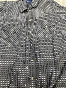 Long sleeve pearl snap 3x grey /black Resistol wrangler western dress shirt - Picture 1 of 4