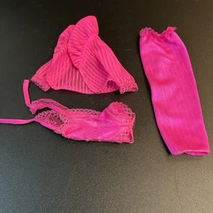 Vintage 1979 Beauty Secrets Barbie 1290 rosa Outfit Body Jacke Rock Set - Bild 1 von 8