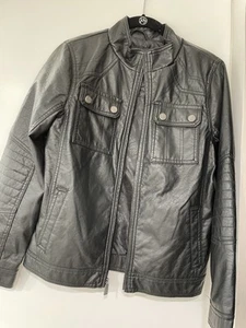 Urban Republic L (14-16) Youth Teen Child Jacket  Black Faux Leather - Picture 1 of 10