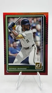 2025 Panini Donruss - Jackson Chourio #99 Red /250 - Bild 1 von 2